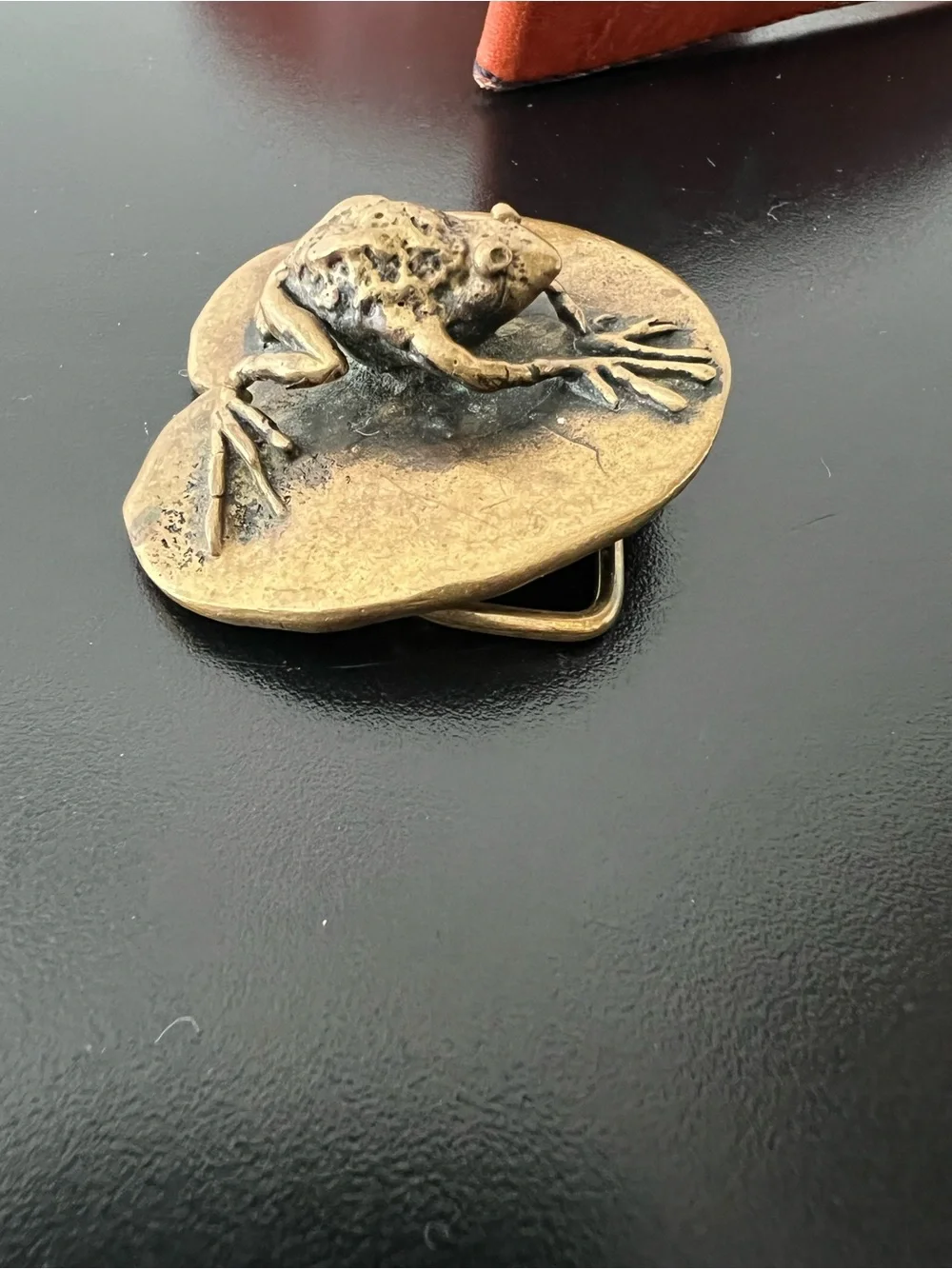 Vintage Carl Tasha Frog Brass Belt Buckle | Limited Edition #710/1000 | Signed